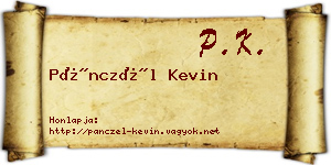 Pánczél Kevin névjegykártya
